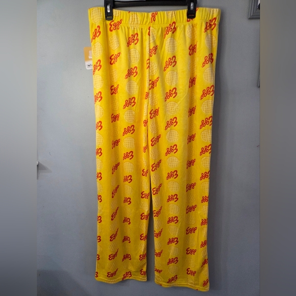 Kelloggs Eggo Waffles Lounge Pants Yellow Soft Cozy Mens/Unisex Size Large NWT - Picture 5 of 7